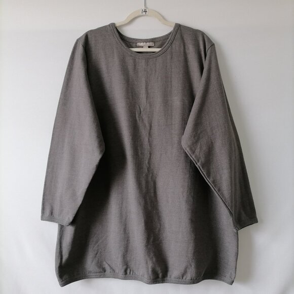 Woman Within Womens Gray Long Sleeve Crew Neck Pullover T-Shirt Size 1X (22/24) - Picture 1 of 7
